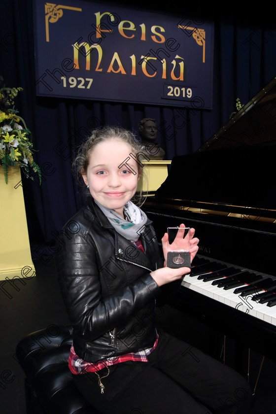 Feis01022019Fri23 
 23
Bronze Medallist Claudia Duffy from Dingle in Class: 166: Piano Solo: 10 Years and Under.

Class: 166: Piano Solo: 10Yearsand Under (a) Kabalevsky  Toccatina, (No.12 from 30 Childrens Pieces Op.27). (b) Contrasting piece of own choice not to exceed 3 minutes.
 Feis Maiti 93rd Festival held in Fr. Matthew Hall. EEjob 01/02/2019. Picture: Gerard Bonus