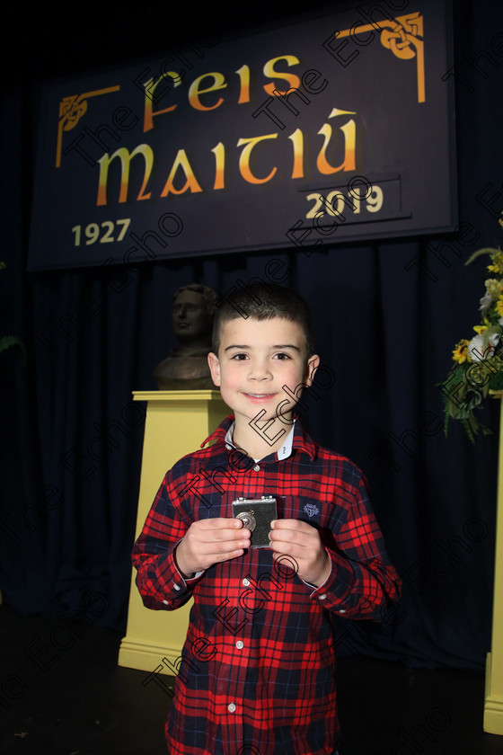 Feis30032019Sat75 
 75
Bronze Medallist Simi McCarthy from Frankfield.

Class: 383: Solo Verse Speaking Boys 6 Years and UnderSection 2 Either: Tarantula Clare Bevan or Bedtime Allan Ahlberg.

Feis Maiti 93rd Festival held in Fr. Mathew Hall. EEjob 30/03/2019. Picture: Gerard Bonus