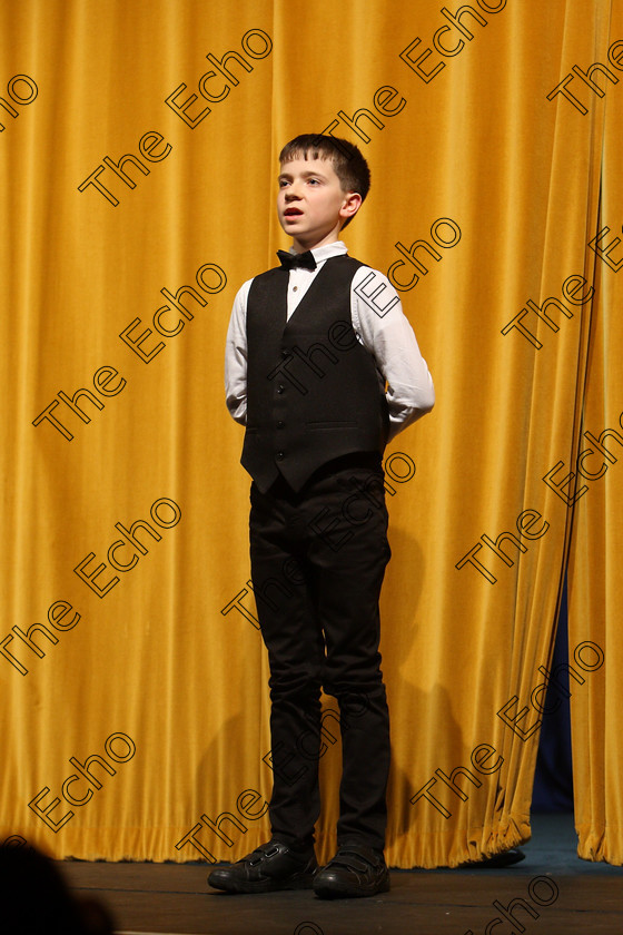 Feis19022018Mon11 
 11
Killian Lucey introducing his scene.
 Speech and Drama Class: 327: The Hartland Memorial Perpetual Trophy Dramatic Solo 12YearsandUnder Section 1 Feis Maiti 92nd Festival held in Fr. Mathew Hall. EEjob 19/02/2018 Picture: Gerard Bonus.