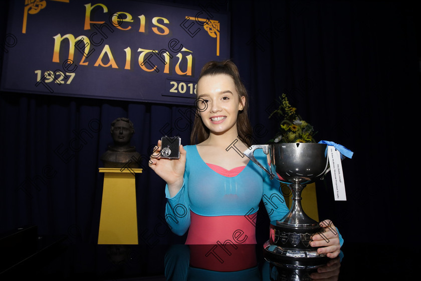 Feis27032018Tue75 
 75~76
Overall winner Abi Murphy from Douglas over Two Sections for her performance of Nothing from Chorus Line.
 Singing Class: 111: The Edna McBirney Memorial Perpetual Cup Solo Action Song 16 Years and Under Section 2 Feis Maiti 92nd Festival held in Fr. Mathew Hall. EEjob 27/03/2018 Picture: Gerard Bonus