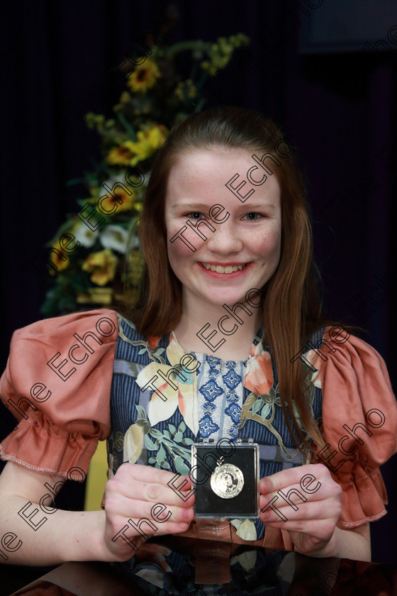 Feis05032019Tue15 
 15
Silver Medallist Clodagh OHalloran from Glanmire for singing My Own Little Corner from Cinderella.

Class: 113: The Edna McBirney Memorial Perpetual Award Solo Action Song 12 Years and Under Section 2 An action song of own choice.

Feis Maiti 93rd Festival held in Fr. Mathew Hall. EEjob 05/03/2019. Picture: Gerard Bonus