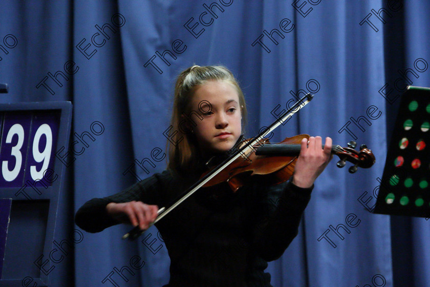 Feis05022018Mon06 
 6
Heather Morrison from Montenotte giving a Bronze performance.
 Instrumental Music Class: 239: Violin Solo14 Years and Under Feis Maiti 92nd Festival held in Fr. Matthew Hall. EEjob 05/02/2018 Picture: Gerard Bonus.