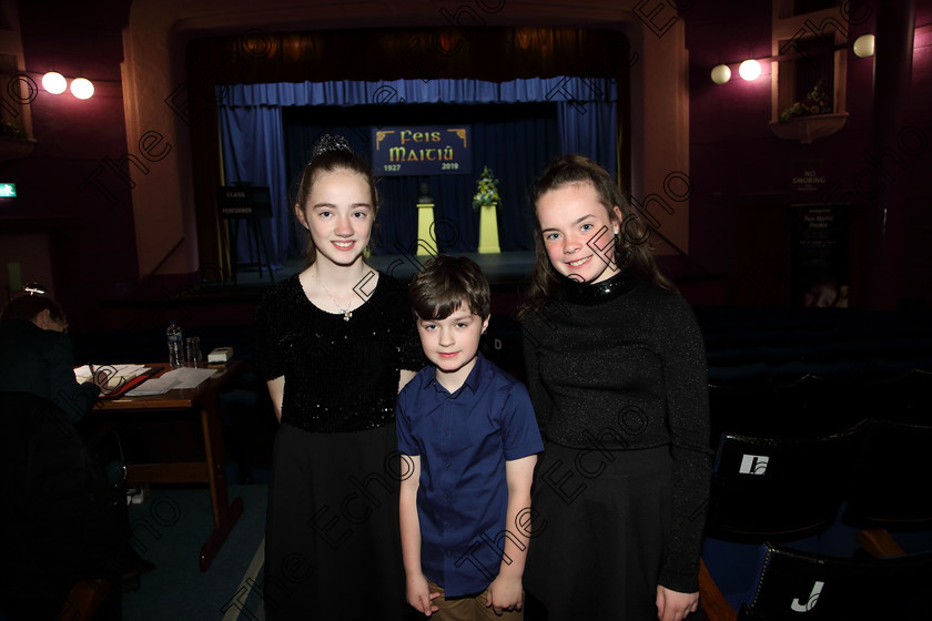 Feis04042019Thu26 
 26
Performers Muireann and Oisn OConnor and Ciara Murphy from Millstreet.

Ceol agus Amhrnaocht Traidisinta

Feis Maiti 93rd Festival held in Fr. Mathew Hall. EEjob 04/04/2019. Picture: Gerard Bonus