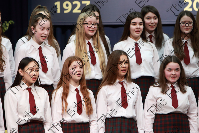 Feis27022019Wed55 
 54~55
Sacred Heart School Tullamore singing Dont Mean A Thing by Duke Ellington conducted by Regina McCarthy.

Class: 82: The Echo Perpetual Shield Part Choirs 15 Years and Under Two contrasting songs.

Feis Maiti 93rd Festival held in Fr. Mathew Hall. EEjob 27/02/2019. Picture: Gerard Bonus