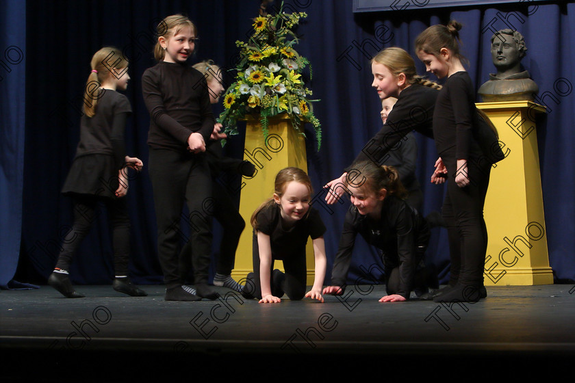 Feis20032018Tue52 
 51~52
Ellis Stage School Timoleague B performing The Present.
 Speech and Drama Class: 469: The Thomas OConnell Memorial Perpetual Cup Group Mime 9 Years and Under Feis Maiti 92nd Festival held in Fr. Mathew Hall. EEjob 20/03/2018 Picture: Gerard Bonus.