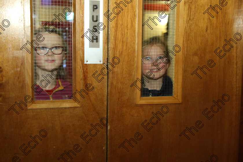 Feis22032018Thu11 
 11
Chloe Ronayne and Aideen Roche from Glanmire waiting to come into the Under 7 Class.
 Labhairt na Filocht agus Mreanna Drmaochta Class: 516: Bharslabhairt 9 Bliana DAois N Faoina Roinn 2 Feis Maiti 92nd Festival held in Fr. Mathew Hall. EEjob 22/03/2018 Picture: Gerard Bonus