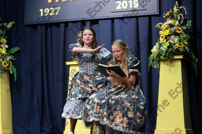 Feis22032019Fri42 
 41~42
Lia Galvan and Clodagh OHalloran from Glanmire performing Little Women.

Class: 311: Dramatic Duo12 Years and Under Section 2 A Dramatic Scene not exceeding 8minutes.

Feis Maiti 93rd Festival held in Fr. Mathew Hall. EEjob 22/03/2019. Picture: Gerard Bonus.