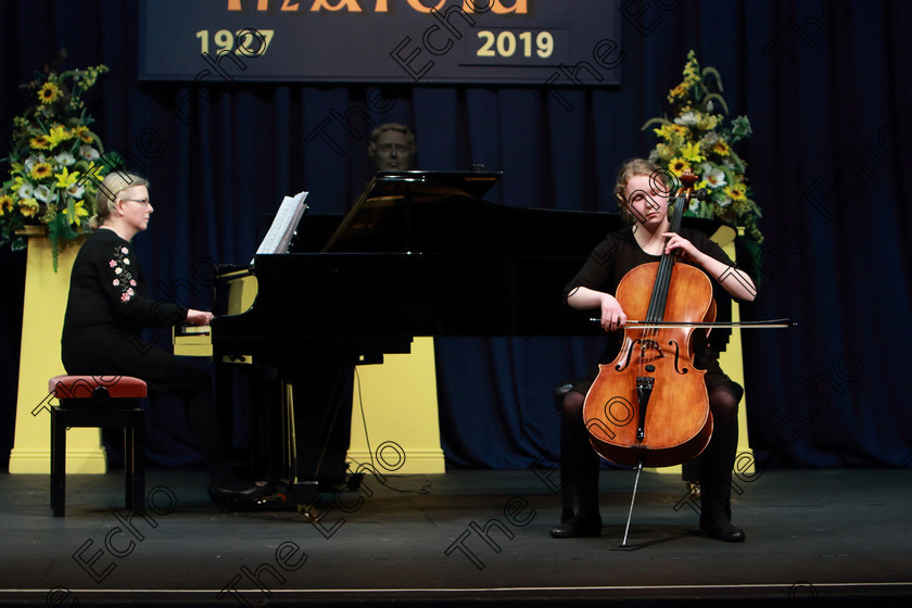 Feis0602109Wed33 
 33~34
Catherine Cotter from Mullingar playing Shostakovich Cello Concerto No.1 orchestra provided by Marie Terese Cotter.

Class: 246: Violoncello Concerto One Movement from a Concerto.

Feis Maiti 93rd Festival held in Fr. Matthew Hall. EEjob 06/02/2019. Picture: Gerard Bonus