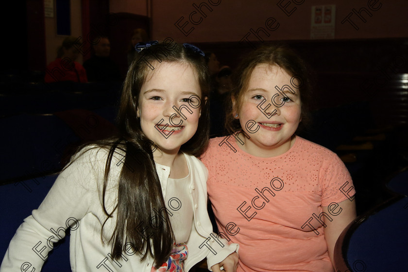 Feis27032018Tue05 
 5
Performers Leah Sweeney and Corinne Curtis from the City Centre.
 Singing Class: 55: Girls Solo Singing 9 Years and Under Feis Maiti 92nd Festival held in Fr. Mathew Hall. EEjob 27/03/2018 Picture: Gerard Bonus