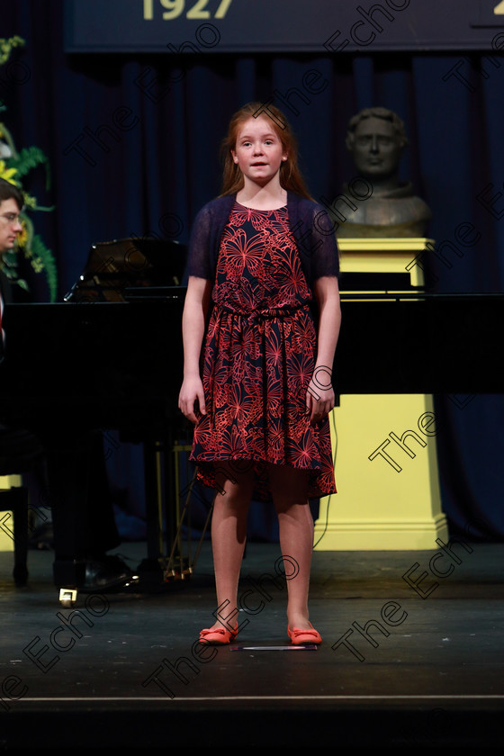 Feis04032019Mon13 
 13
Aisling Finn singing.

Class: 53: Girls Solo Singing 13 Years and UnderSection 2John Rutter A Clare Benediction (Oxford University Press).

Feis Maiti 93rd Festival held in Fr. Mathew Hall. EEjob 04/03/2019. Picture: Gerard Bonus