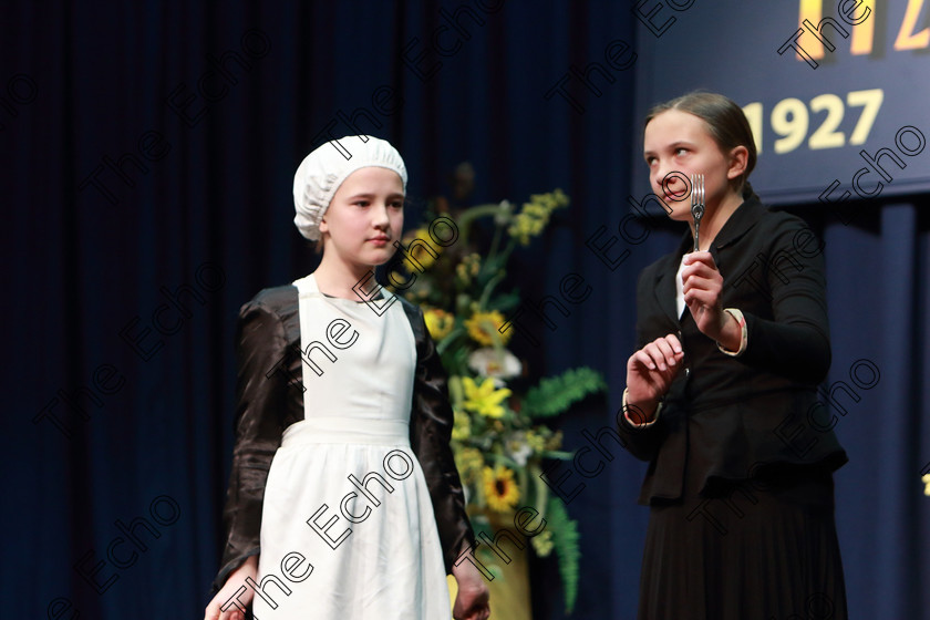 Feis22032019Fri28 
 26~28
Elizabeth Dillon and Molly McDaid from Togher performingBelow The Stairs.

Class: 311: Dramatic Duo12 Years and Under Section 2 A Dramatic Scene not exceeding 8minutes.

Feis Maiti 93rd Festival held in Fr. Mathew Hall. EEjob 22/03/2019. Picture: Gerard Bonus.