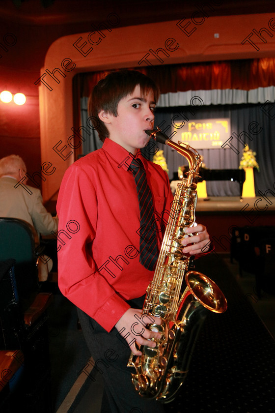 Feis30012018Tueo21 
 21
Emile Moisy from Innishannon playing the Saxophone.
 EEjob 30/01/2018 
Feis Maiti 92nd Festival held in Fr. Matthew Hall 
Picture: Gerard Bonus

Instrumental Music. 
Class: 214: The Casey Perpetual Cup Woodwind Solo12 years and Under.