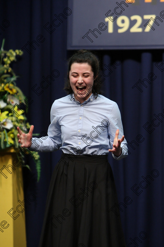 Feis26022018Mon38 
 35~36
Roisn Hynes from Bishopstown performed Our Town.

Speech and Drama Class: 325: The Kilbrogan Perpetual Cup and Musgrave Ltd. Bursary Bursary Value 130 Dramatic Solo 17 Years and Under Feis Maiti 92nd Festival held in Fr. Mathew Hall. EEjob 26/02/2018 Picture: Gerard Bonus.