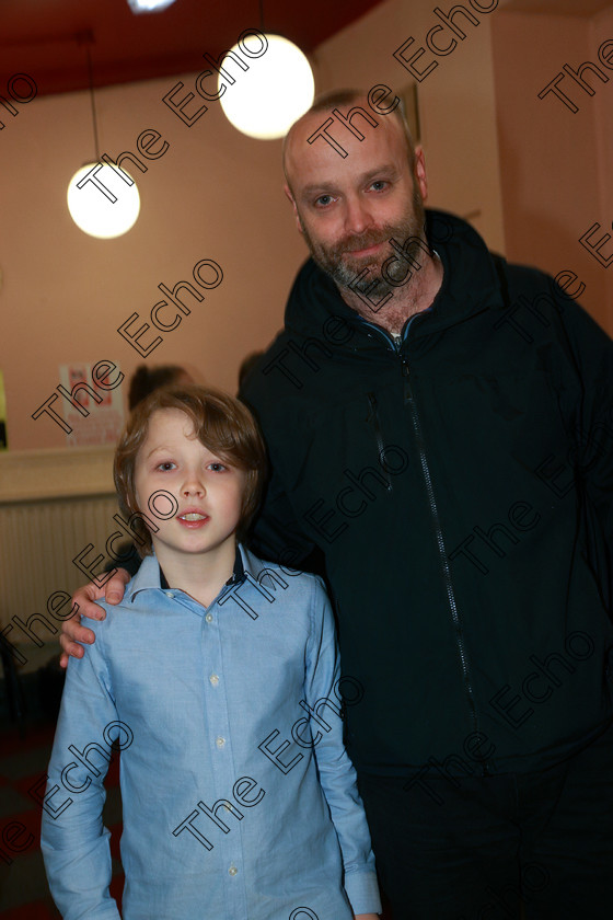 Feis01022018Thu14 
 14
Performer Eddie Dooley from Glasheen with his dad Andrew Dooley.
 Instrumental Music Class: 277: The Cormac and Maura Daly Perpetual Cup
Classical Guitar 16 Years and Under Feis Maiti 92nd Festival held in Fr. Matthew Hall. EEjob 01/02/2018 Picture: Gerard Bonus.