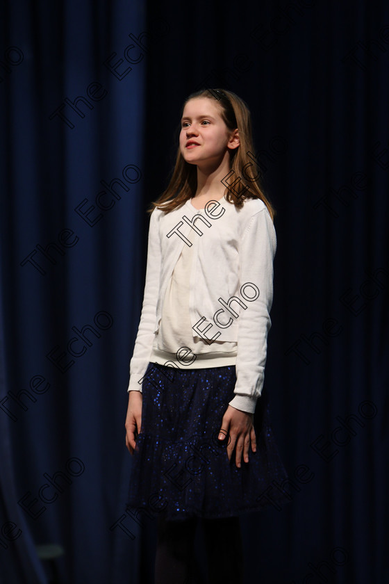 Feis22022018Thu13 
 13
Sadhbh OBrien performing.
 Speech and Drama Classes: 363: Solo Verse Speaking Girls 12 Years and Under Section 1
Feis Maiti 92nd Festival held in Fr. Mathew Hall. EEjob 22/02/2018 Picture: Gerard Bonus.