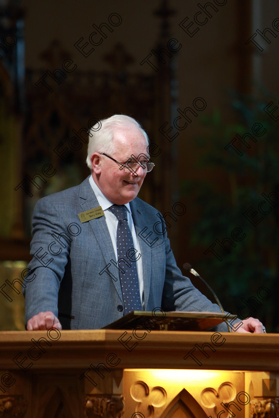 Feis0302109Sun07 
 7
Terry Kiely MC opening the proceedings in Holy Trinity Church.

Class: 76: The Wm. Egan Perpetual Cup Adult Sacred Choral Group or Choir Two settings of Sacred Words.

Feis Maiti 93rd Festival held in Fr. Matthew Hall. EEjob 03/02/2019. Picture: Gerard Bonus.