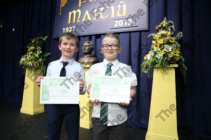 Feis26032019Tue42 
 42
Commended Euan OGrady and Ethan Lees from Rathcormac.

Class: 312: Dramatic Duo 10 Years and Under Section 1, A Duo Scene not exceeding 5minutes.

Feis Maiti 93rd Festival held in Fr. Mathew Hall. EEjob 26/03/2019. Picture: Gerard Bonus