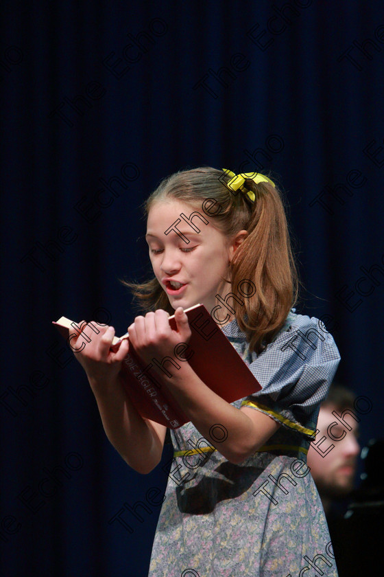 Feis26032018Mon02 
 1~2
Eabha Nagle performing Naughty from Matilda.
 Speech and Drama Class: 114: The Altrusa Club of Cork Perpetual Trophy Solo Action Song 10 Years and Under Section 3Feis Maiti 92nd Festival held in Fr. Mathew Hall. EEjob 26/03/2018 Picture: Gerard Bonus