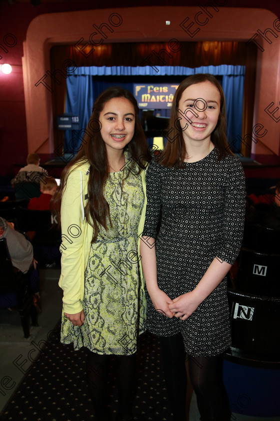 Feis0202109Sat18 
 18
Performers Ryia Walsh and Rebecca Tallon from Shanagarry.

Class: 184: Piano Solo 15 Years and Under Confined Two contrasting pieces not exceeding 4 minutes. The Kilshanna Music Perpetual Cup

Feis Maiti 93rd Festival held in Fr. Matthew Hall. EEjob 02/02/2019. Picture: Gerard Bonus