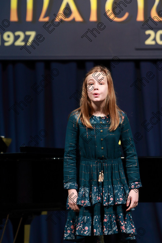 Feis26022019Tue37 
 37
Third Place: Isabelle Moore singing.

Class: 53: Girls Solo Singing 13 Years and UnderSection 1 John Rutter A Clare Benediction (Oxford University Press).

Feis Maiti 93rd Festival held in Fr. Mathew Hall. EEjob 26/02/2019. Picture: Gerard Bonus