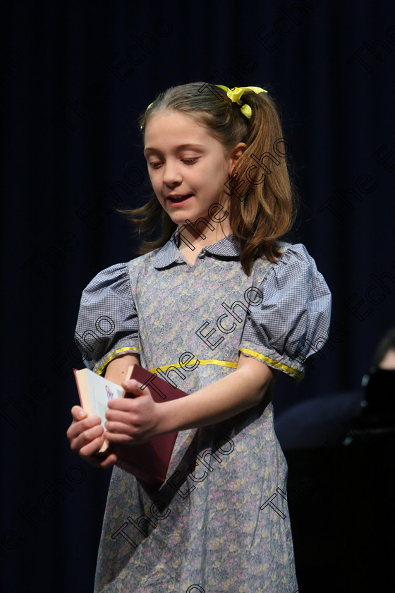 Feis26032018Mon01 
 1~2
Eabha Nagle performing Naughty from Matilda.
 Speech and Drama Class: 114: The Altrusa Club of Cork Perpetual Trophy Solo Action Song 10 Years and Under Section 3Feis Maiti 92nd Festival held in Fr. Mathew Hall. EEjob 26/03/2018 Picture: Gerard Bonus