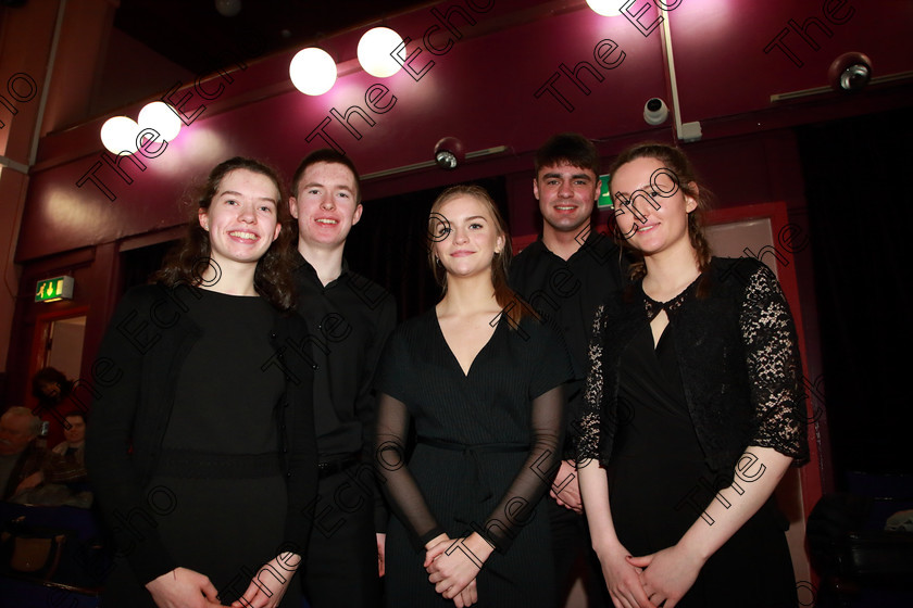 Feis10022019Sun56 
 56
Lrya Quintet; Jane and Karl Sullivan, Holly Nagle, Ciarn ODriscoll and Risn Hynes McLaughlin.

Class: 269: The Lane Perpetual Cup Chamber Music 18 Years and Under
Two Contrasting Pieces, not to exceed 12 minutes

Feis Maiti 93rd Festival held in Fr. Matthew Hall. EEjob 10/02/2019. Picture: Gerard Bonus