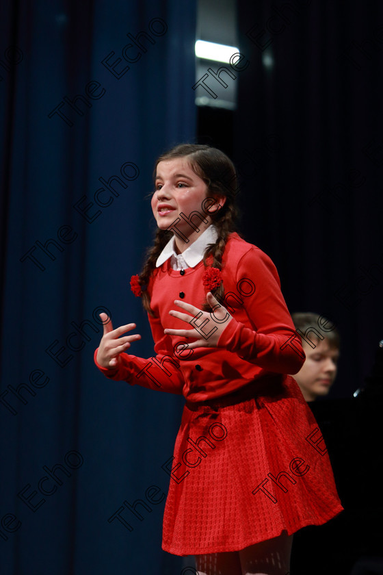 Feis01032019Fri40 
 40
Zara Coffey singing I Want It Now from Charlie and The Chocolate Factory.

Class: 114: The Henry OCallaghan Memorial Perpetual Cup Solo Action Song 10 Years and Under Section 2 An action song of own choice.

Feis Maiti 93rd Festival held in Fr. Mathew Hall. EEjob 01/03/2019. Picture: Gerard Bonus