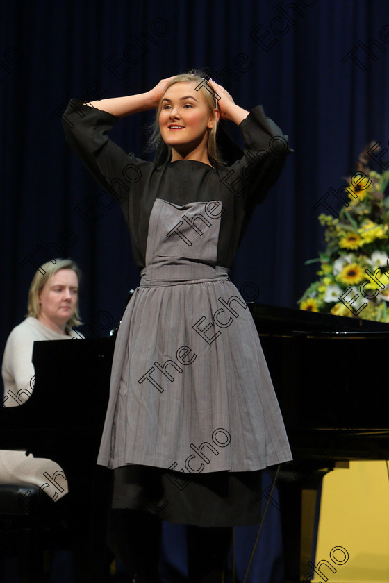 Feis06032018Tue37 
 37
Chloe Riordan performing Sound of Music from The Sound of Music with Accompanist Una Palliser.

Singing and School Choirs Class: 24: The David OBrien and Frances Reilly Perpetual Trophy Musical Theatre 16 Years and Under Section 1 Feis Maiti 92nd Festival held in Fr. Mathew Hall. EEjob 06/03/2018 Picture: Gerard Bonus.