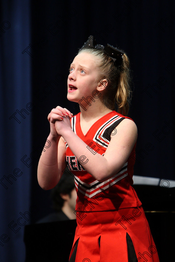 Feis06032018Tue15 
 15
Caitlin OCallaghan performing Killer Instinct.
 Singing and School Choirs Class: 113: The Edna McBirney Memorial Perpetual Award Solo Action Song 12 Years and Under Section 2 Feis Maiti 92nd Festival held in Fr. Mathew Hall. EEjob 06/03/2018 Picture: Gerard Bonus.