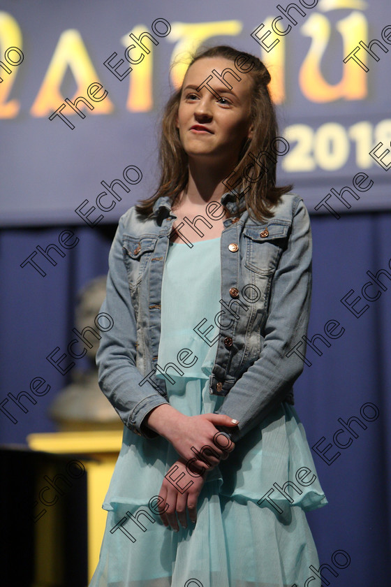 Feis08032018Thu07 
 7
Fiona Dunne performing What it Means to be A Friend from Musical 13.
 Singing and School Choirs Class: 112: The C.A.D.A. Perpetual Trophy Solo Action Song 14 Years and Under Section 2 Feis Maiti 92nd Festival held in Fr. Mathew Hall. EEjob 06/03/2018 Picture: Gerard Bonus.