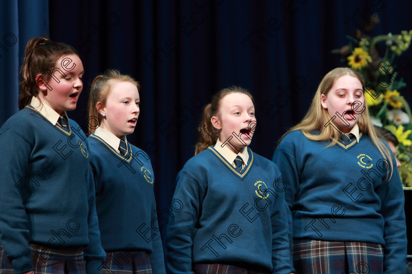 Feis08022019Fri16 
 14~17
Glanmire Community School singing Tears in Heaven conducted by Ann Manning.

Class: 88: Group Singing The Hilsers of Cork Perpetual Trophy 16 Years and Under

Feis Maiti 93rd Festival held in Fr. Matthew Hall. EEjob 08/02/2019. Picture: Gerard Bonus