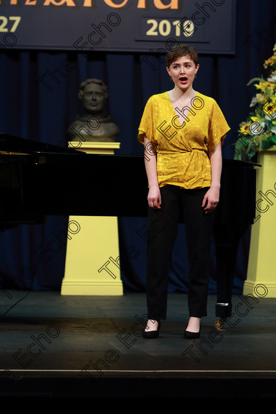 Feis01032019Fri63 
 63
Cecilia Roche from Glendore Kilkenny dinging Non So Piu.

Class: 25: The Operatic Perpetual Cup and Gold Medal and Doyle Bursary Bursary Value 100 Opera18 Years and Over A song or aria from one of the standard Operas.

Feis Maiti 93rd Festival held in Fr. Mathew Hall. EEjob 01/03/2019. Picture: Gerard Bonus