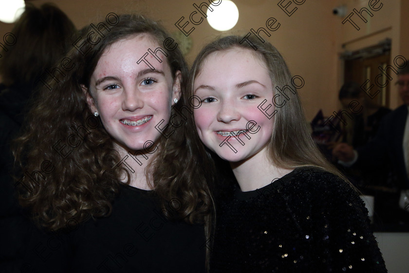 Feis31012019Thur28 
 28
Performers Sarah Jane Kennedy and Lucy Terhorst from Kileens and Whites Cross.

Class: 164: Piano Solo 14 Years and Under (a) Schezo in B Flat D.593 No.1 (b) Contrasting piece of own choice not to exceed 3 minutes.

Feis Maiti 93rd Festival held in Fr. Matthew Hall. EEjob 31/01/2019. Picture: Gerard Bonus