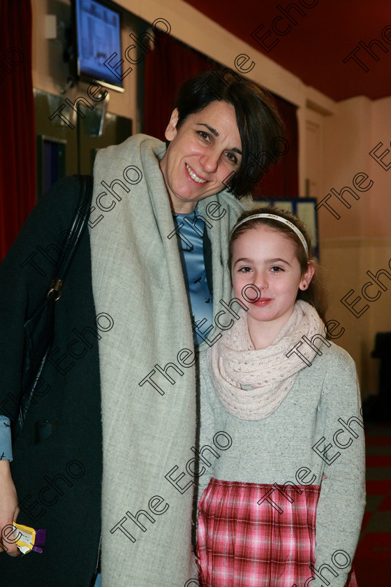 Feis07022018Wed06 
 6
Performer Yvie Lynch from Bishopstown with her mum Elaine.
 Instrumental Music Class: 167: Piano Solo8 Years and Under Feis Maiti 92nd Festival held in Fr. Mathew Hall. EEjob 05/02/2018 Picture: Gerard Bonus.