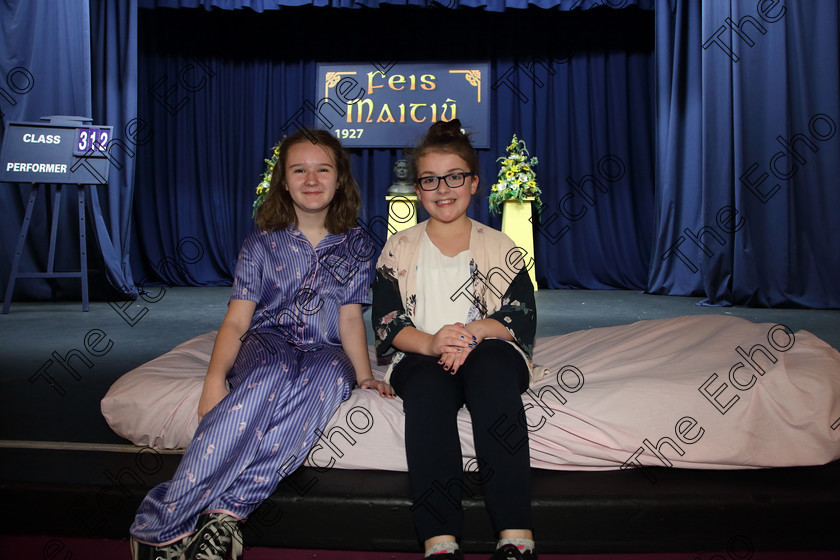 Feis27032019Wed37 
 37
Rose OLeary and Chloe Lees from Rathcormac performed Invisible Friends.

Class: 312: Dramatic Duo 10Years and Under Section 2 A Duo Scene not exceeding 5minutes.

Feis Maiti 93rd Festival held in Fr. Mathew Hall. EEjob 27/03/2019. Picture: Gerard Bonus