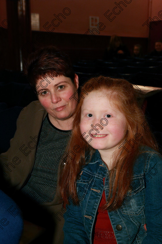 Feis12032018Mon07 
 7
Performer Dire Power from Castletownroche with her mum Frances.
 Speech and Drama Class: 365: Solo Verse Speaking Girls 10 Years and Under Section 4 Feis Maiti 92nd Festival held in Fr. Mathew Hall. EEjob 12/03/2018 Picture: Gerard Bonus