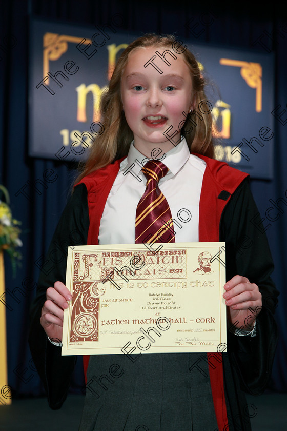 Feis20022018Tue48 
 48
Joint 3rd place Katelyn Buckley from Fermoy.
 Speech and Drama Class: 327: The Hartland Memorial Perpetual Trophy Dramatic Solo Section 2 12 Yearsand Under Feis Maiti 92nd Festival held in Fr. Mathew Hall. EEjob 20/02/2018 Picture: Gerard Bonus.