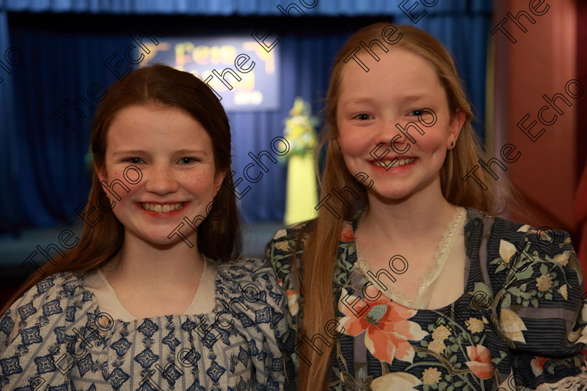 Feis22032019Fri52 
 52
Performers Lia Galvin and Clodagh OHalloran from Glanmire.

Class: 311: Dramatic Duo12 Years and Under Section 2 A Dramatic Scene not exceeding 8minutes.

Feis Maiti 93rd Festival held in Fr. Mathew Hall. EEjob 22/03/2019. Picture: Gerard Bonus.