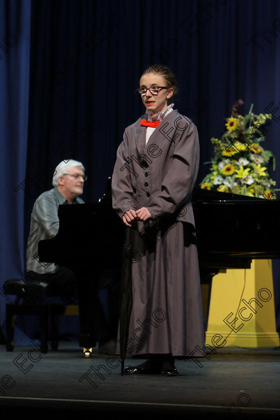 Feis08032018Thu14 
 14
Lily Carey Murphy performing Practically Perfect from Mary Poppins.
 Singing and School Choirs Class: 112: The C.A.D.A. Perpetual Trophy Solo Action Song 14 Years and Under Section 2 Feis Maiti 92nd Festival held in Fr. Mathew Hall. EEjob 06/03/2018 Picture: Gerard Bonus.