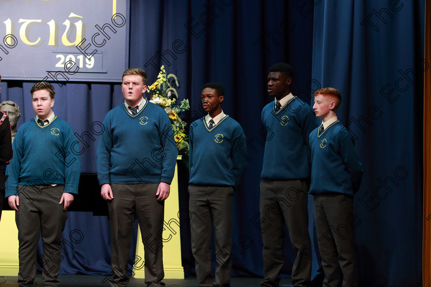 Feis08022019Fri15 
 14~17
Glanmire Community School singing Tears in Heaven conducted by Ann Manning.

Class: 88: Group Singing The Hilsers of Cork Perpetual Trophy 16 Years and Under

Feis Maiti 93rd Festival held in Fr. Matthew Hall. EEjob 08/02/2019. Picture: Gerard Bonus