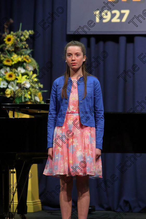 Feis05032018Mon29 
 29
Leah Hallihan performing
 Singing and School Choirs Class: 53: Girls Solo Singing 13 Years and Under Section 2 Feis Maiti 92nd Festival held in Fr. Mathew Hall. EEjob 05/03/2018 Picture: Gerard Bonus.