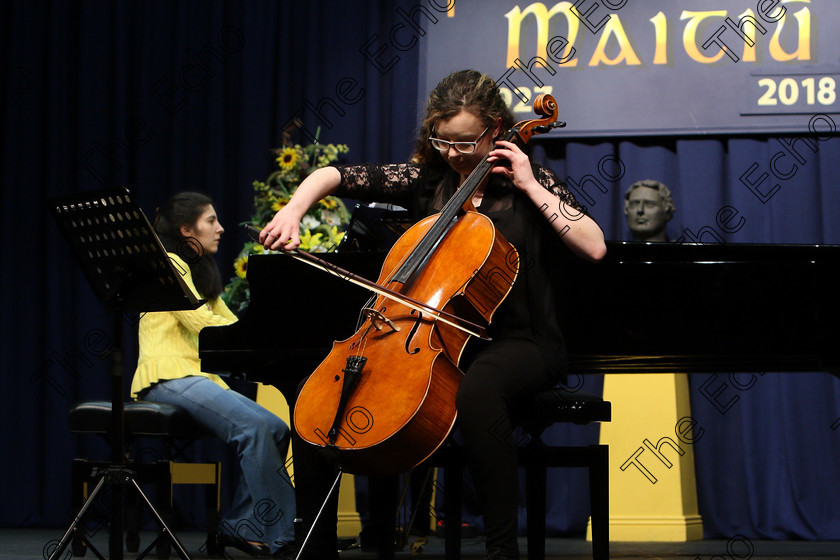 Feis09022018Fri61 
 61
Grace Coughlan with accompanist Santa Ignace.
 Instrumental Music Class: 141: The Capuchin Order Perpetual Cup and Bursary Bursary Value 2,500 Sponsored by the Capuchin Order Advanced Recital Programme 18 Years and Over Feis Maiti 92nd Festival held in Fr. Mathew Hall. EEjob 09/02/2018 Picture: Gerard Bonus.