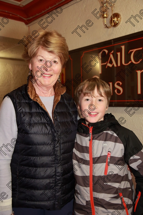 Feis23032019Sat57 
 57
Performer Sam Allen from Rochestown with his Nan Babs OShea.

Class: 381: Solo Verse Speaking Boys 8 Years and Under Section 2 Either: My Grannies June Crebbin. Or: The Things Id Like to Do Enid Barraclough

Feis Maiti 93rd Festival held in Fr. Mathew Hall. EEjob 23/03/2019. Picture: Gerard Bonus.