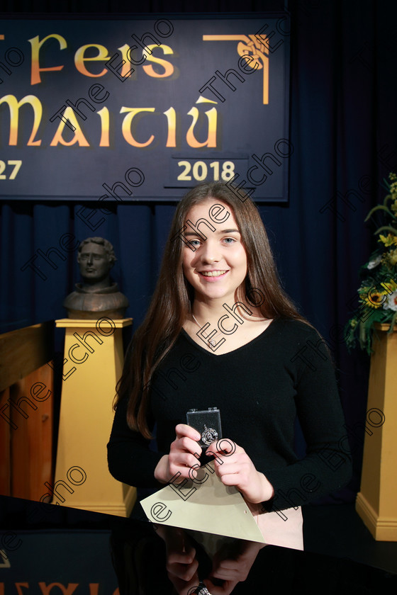 Feis06022018Tue28 
 28
Silver Medallist Abigail Carey from Ballinlough.
 Instrumental Music Class: 204: Brass Solo 14 Years and Under Feis Maiti 92nd Festival held in Fr. Mathew Hall. EEjob 05/02/2018 Picture: Gerard Bonus.