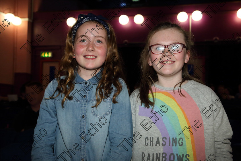 Feis29032019Fri23 
 23
Performers Emily Barry and Amy Coleman from Inch.

Class: 365: Solo Verse Speaking Girls 10Years and Under Section 5 Either: Meeting Rachel Field or Wanted A Witches Cat Shelagh McGee.

Feis Maiti 93rd Festival held in Fr. Mathew Hall. EEjob 29/03/2019. Picture: Gerard Bonus