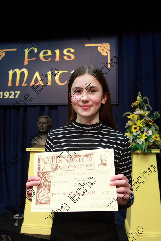 Feis11022019Mon30 
 30
3rd place Niamh McNabola from Aherla.

Class: 213: The Daly Perpetual Cup Woodwind 14 Years and UnderSection 2; Programme not to exceed 8 minutes.

Feis Maiti 93rd Festival held in Fr. Mathew Hall. EEjob 11/02/2019. Picture: Gerard Bonus