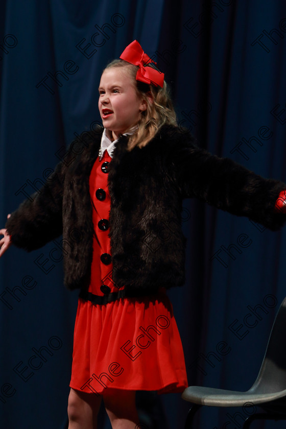 Feis01032019Fri23 
 23
Lauren Mills as Verruca Salt singing I Want It Now from Charlie and The Chocolate Factory.

Class: 114: The Henry OCallaghan Memorial Perpetual Cup Solo Action Song 10 Years and Under Section 2 An action song of own choice.

Feis Maiti 93rd Festival held in Fr. Mathew Hall. EEjob 01/03/2019. Picture: Gerard Bonus