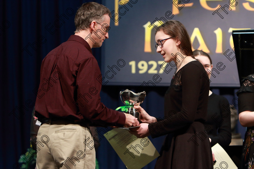 Feis0402109Mon50 
 49
George Allen Grandson of Bernard Curtis presenting the Cup to Anna Jansson from Wilton.

Class: 156: The Bernard Curtis Memorial Perpetual Cup Piano Sonata
Two contrasting movements or a one movement Sonata.

Feis Maiti 93rd Festival held in Fr. Matthew Hall. EEjob 04/02/2019. Picture: Gerard Bonus