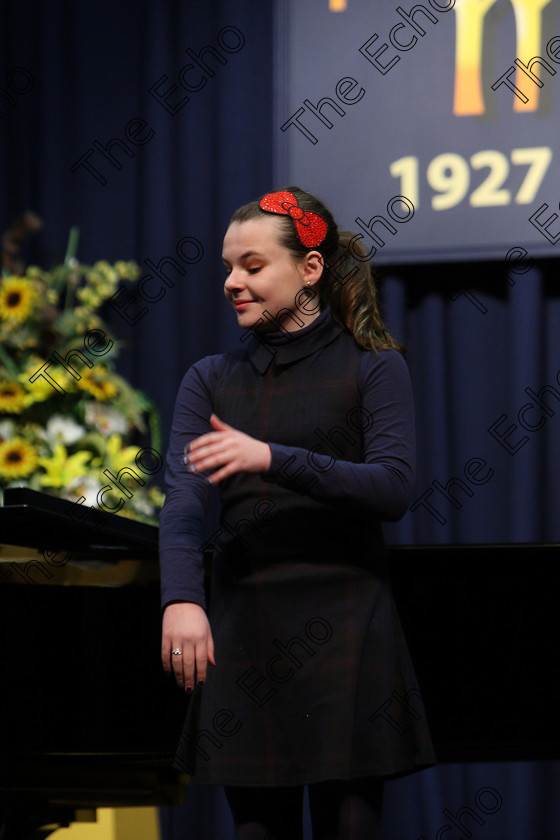 Feis07032018Wed01 
 1
Trudi Kearney performing Shy from Once upon a Mattress.
 Singing and School Choirs Class: 113: The Edna McBirney Memorial Perpetual Award Solo Action Song 12 Years and Under Section 3 Feis Maiti 92nd Festival held in Fr. Mathew Hall. EEjob 06/03/2018 Picture: Gerard Bonus.