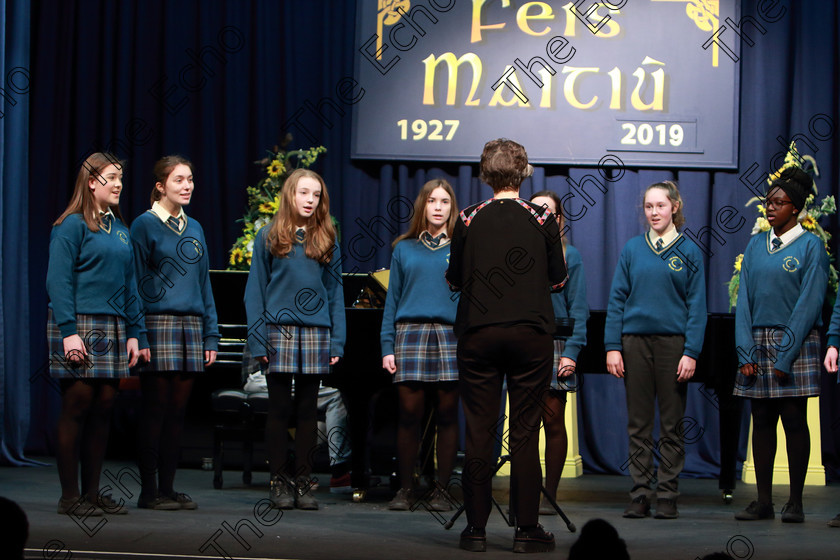 Feis08022019Fri18 
 18~21
Glanmire Community School singing Blessing conducted by Ann Manning.

Class: 88: Group Singing The Hilsers of Cork Perpetual Trophy 16 Years and Under

Feis Maiti 93rd Festival held in Fr. Matthew Hall. EEjob 08/02/2019. Picture: Gerard Bonus